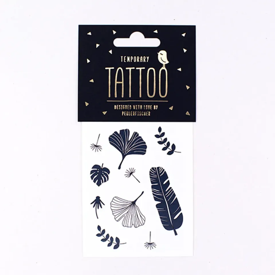 Perlenfischer Blätterkollektion 1 Tattoo temporär