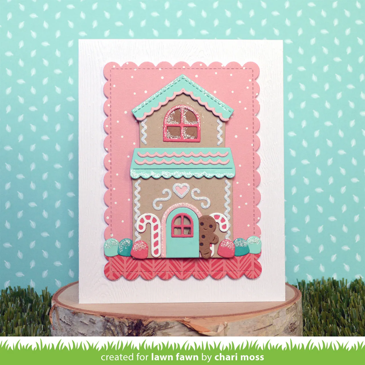 Lawn Fawn Build-a-House Gingerbread Stanzen