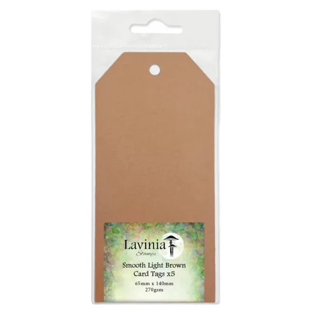 Lavinia Stamps Card Tags 65x140mm hellbraun glatt