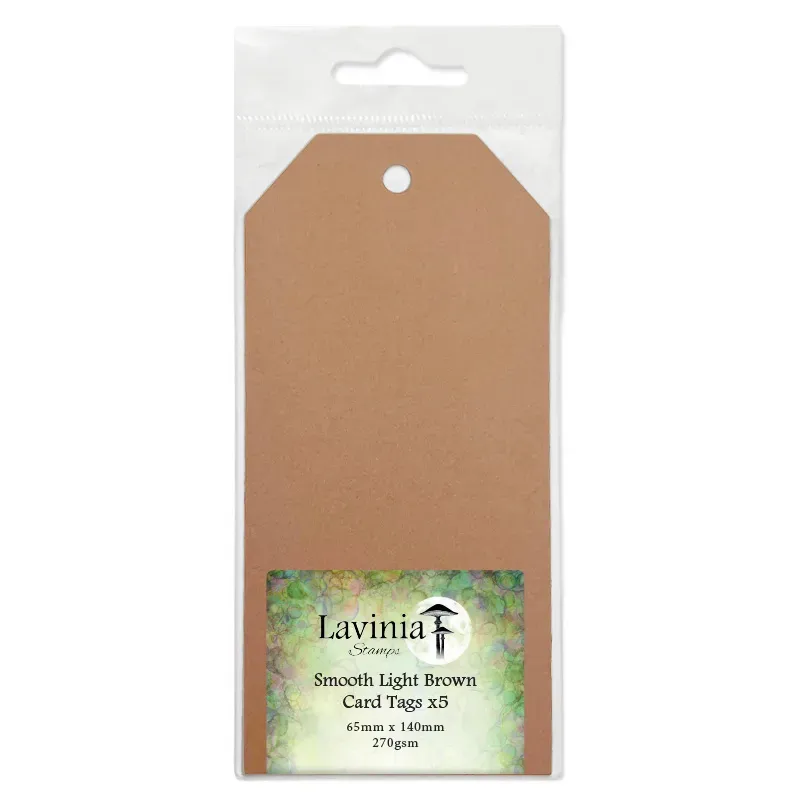 Lavinia Stamps Card Tags 65x140mm hellbraun glatt