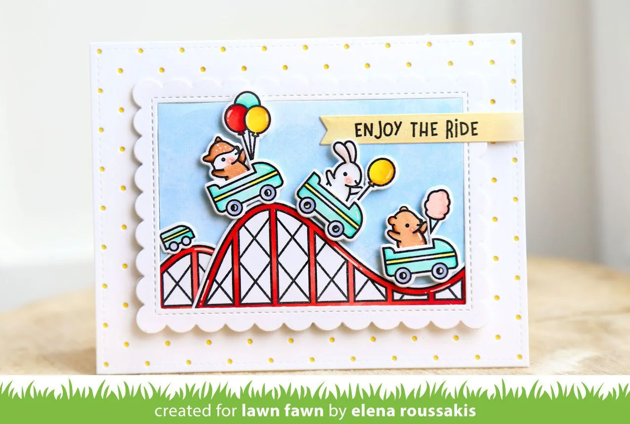 Lawn Fawn Itsy Bitsy Polka Dot Backdrop Stanzschablone