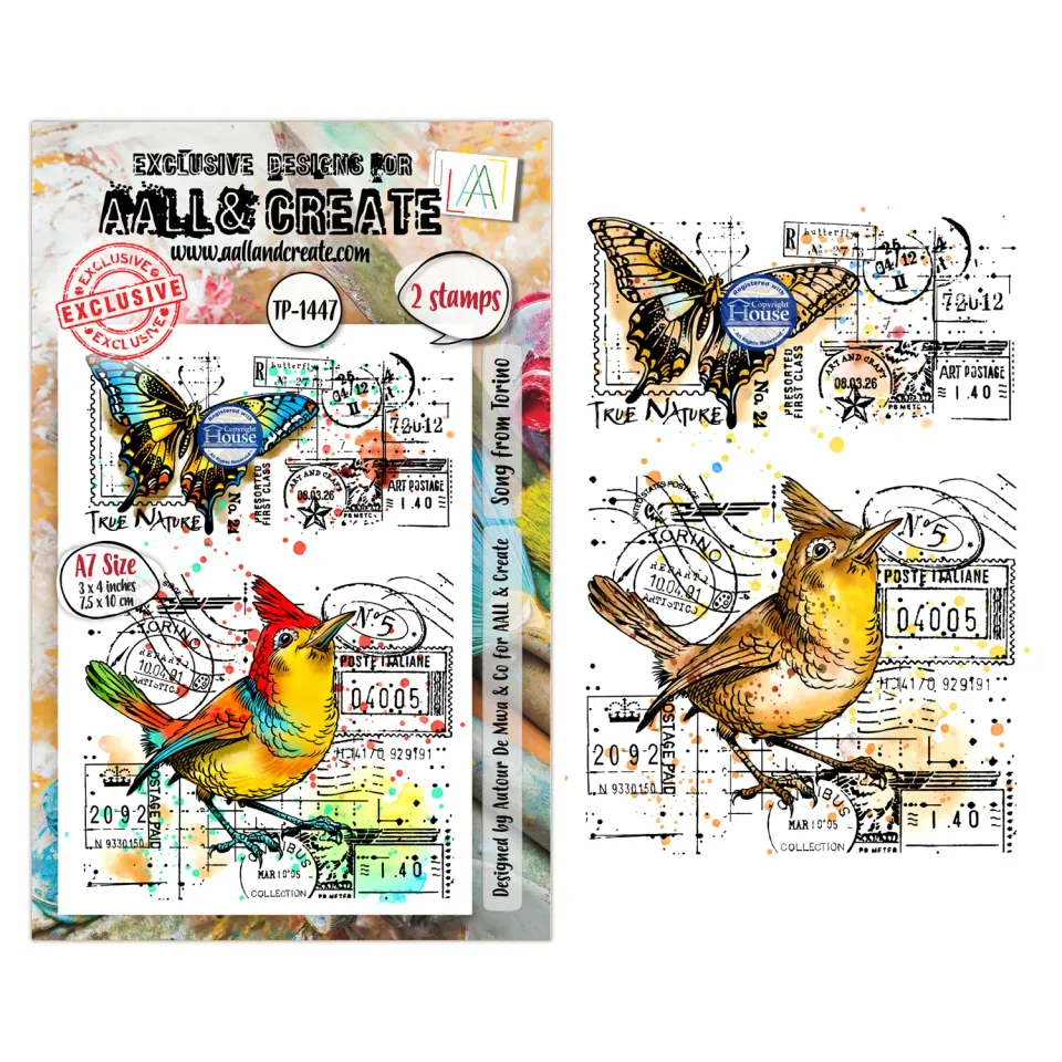 AALL and Create TP-1447 Song from Torino Stempelset A7 Text