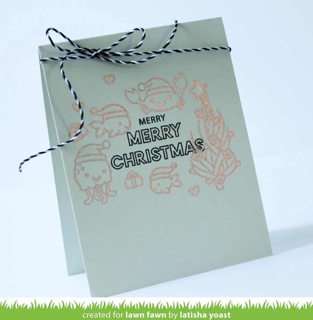 Lawn Fawn Offset Sayings Christmas Stempelset englisch