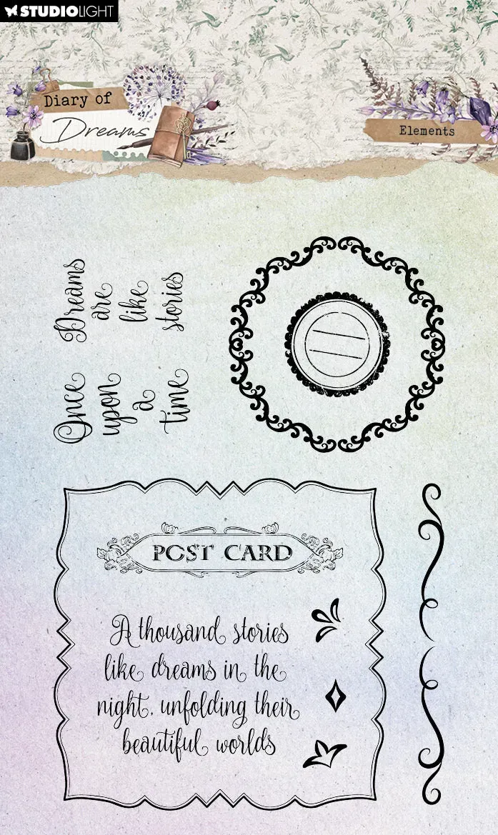 StudioLight Diary of Dreams Elements Clear Stamp 93x136mm