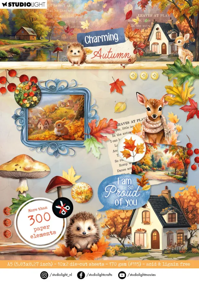 Studio Light Charming Autumn Die-Cut Papier A5 20 Blatt