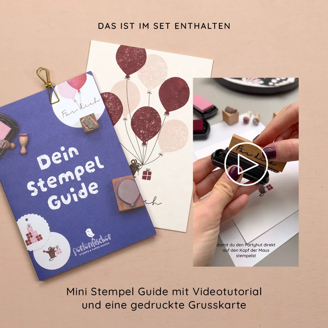 Perlenfischer Partymouse Stempelset Starter 5 Stempel