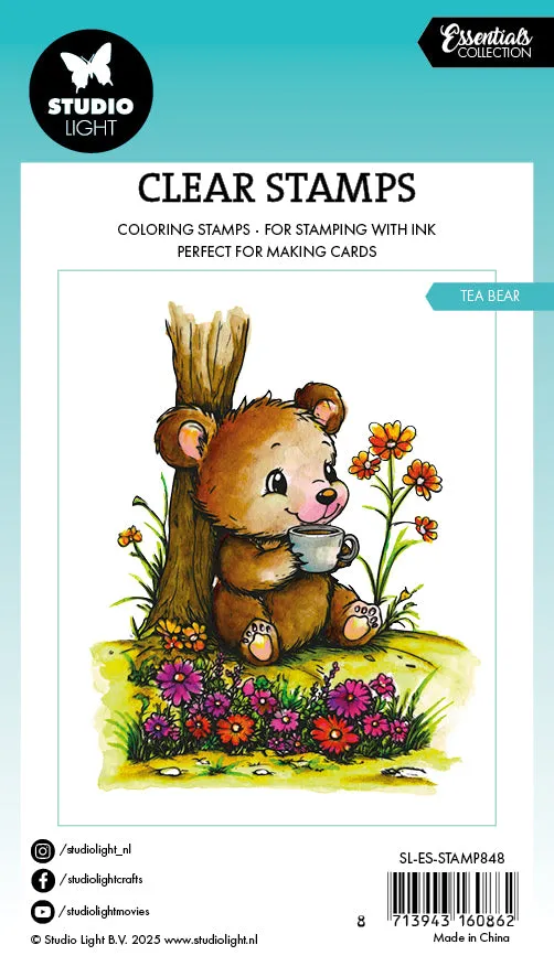 StudioLight Essentials Tea Bear Stempel Bär mit Teetasse