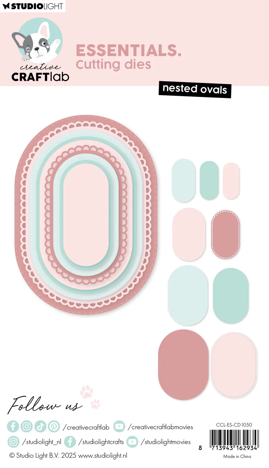 Creative Craftlab Essentials Nested Ovals Stanzschablone 103x143 mm