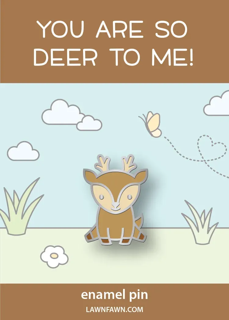 Lawn Fawn Hello Deer Emaille Pin LF1805 Reh 2,5 cm