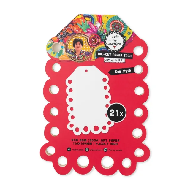 Art by Marlene 2025 Sun Style Tags 21er Set Papier