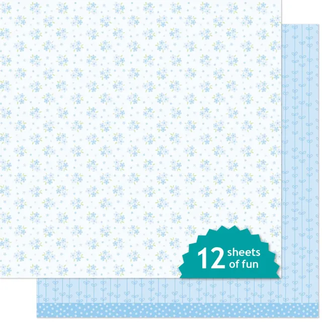 Lawn Fawn Bellflower Designpapier 30,5x30,5cm pastellblau