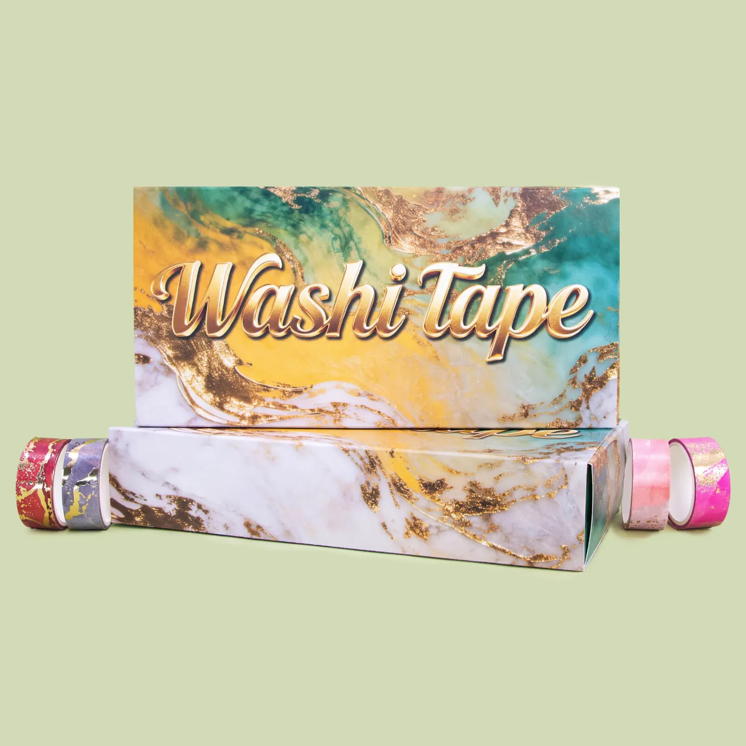 Ieebee Gold Foil Marble Washi Tape Set 24 Rollen Marmor