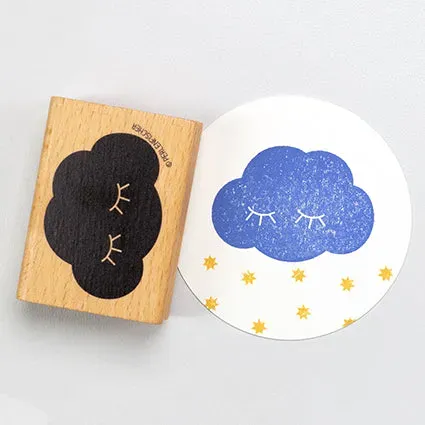 Perlenfischer Cloud with lashes Stempel 36x50 mm
