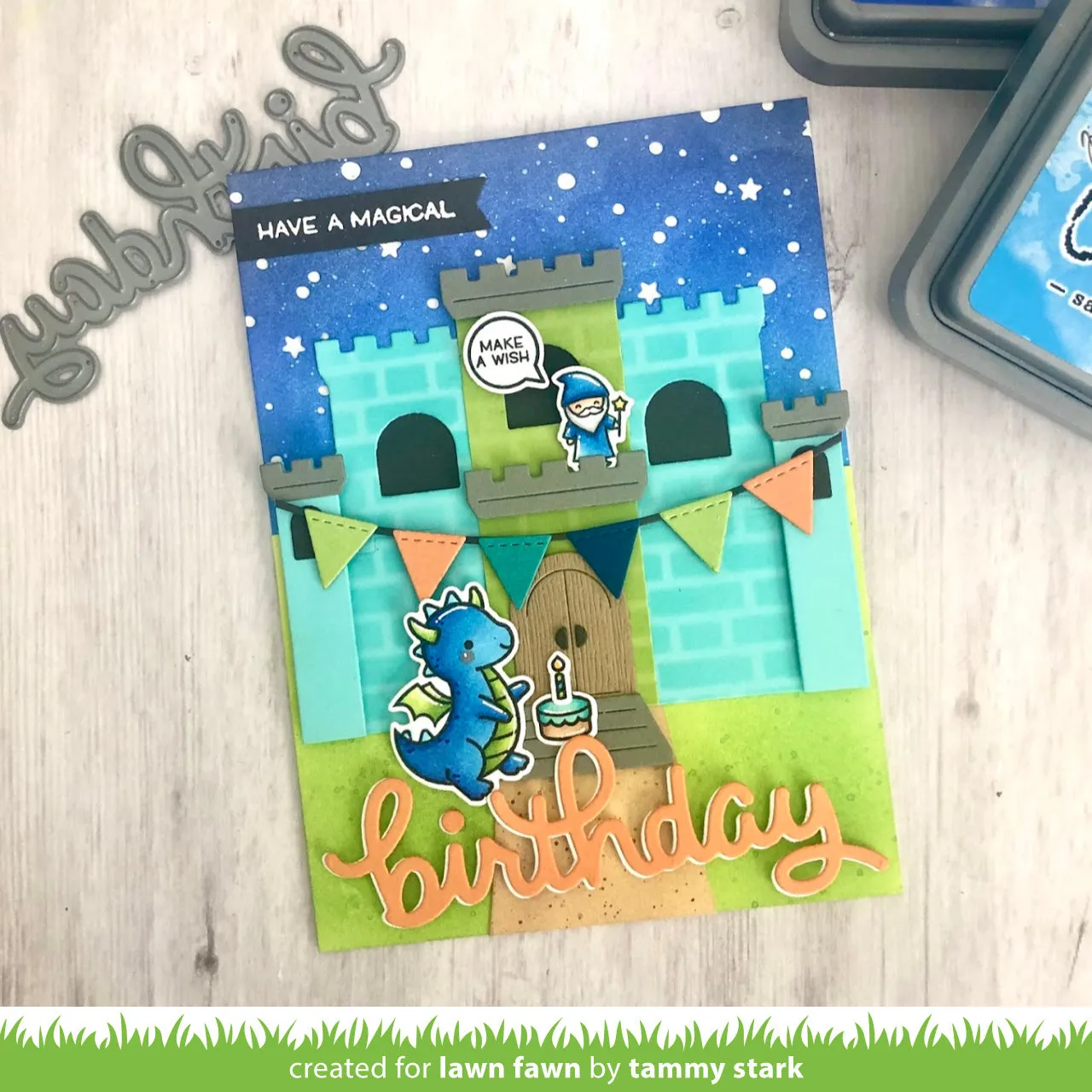 Lawn Fawn Scripty Birthday Stanzschablone Schriftzug