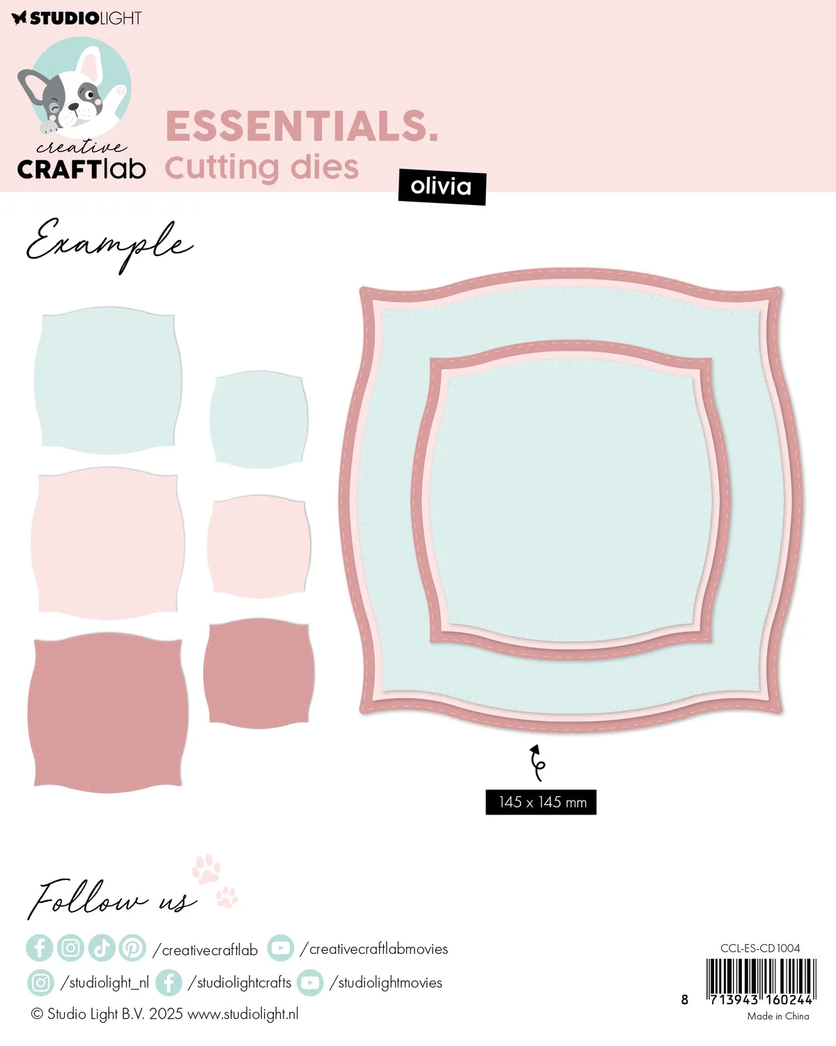 StudioLight Creative Craftlab Essentials Olivia Stanzschablone