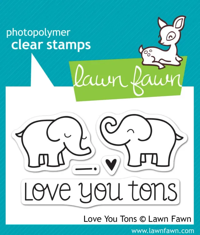 Lawn Fawn Love You Tons LF598 Clear Stamps Mini Elefanten