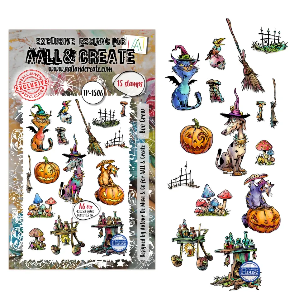 AALL and Create TP-1506 Boo Crew Stempelset A6 Halloween