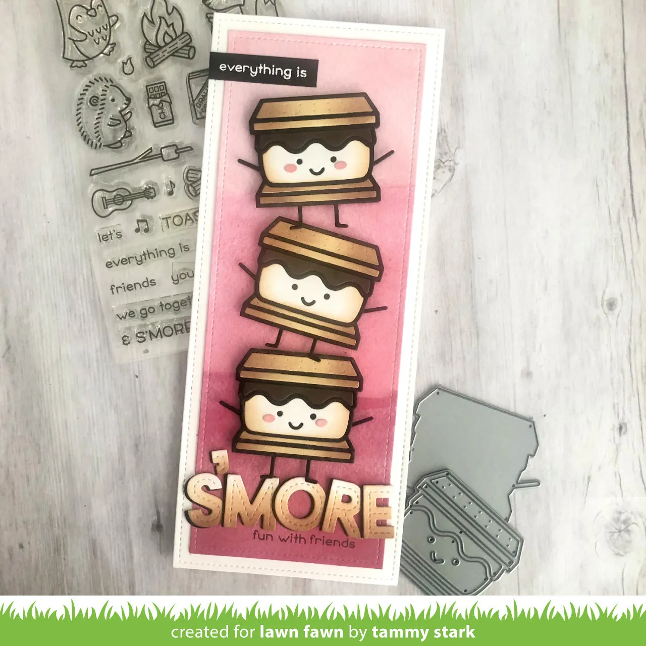 Lawn Fawn Smiley S'more LF2609 Stanzschablonen Set