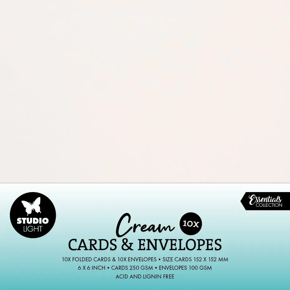 StudioLight Essentials Karten & Umschläge Creme 6x6 inch