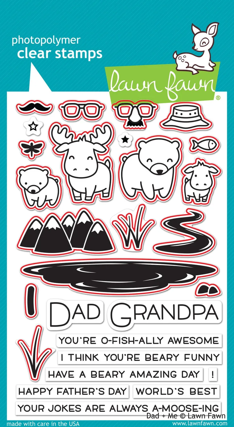 Lawn Fawn Dad + Me Lawn Cuts Stanzschablone Vatertag