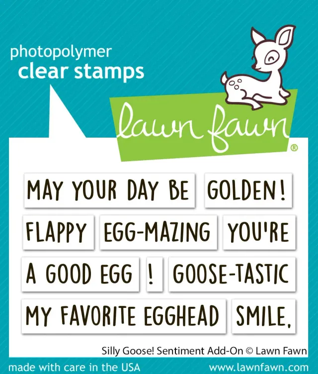 Lawn Fawn Silly Goose Sentiment Add-On Stempelset witzig