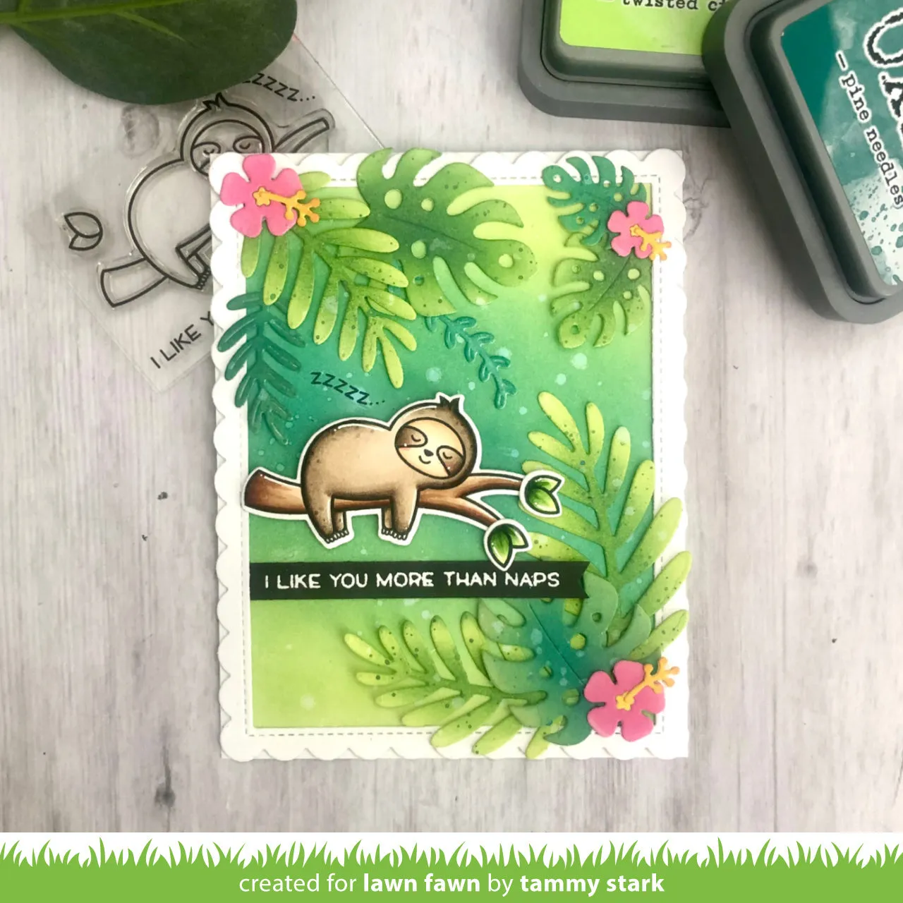 Lawn Fawn Tropical Leaves Lawn Cuts Stanzen Blätter