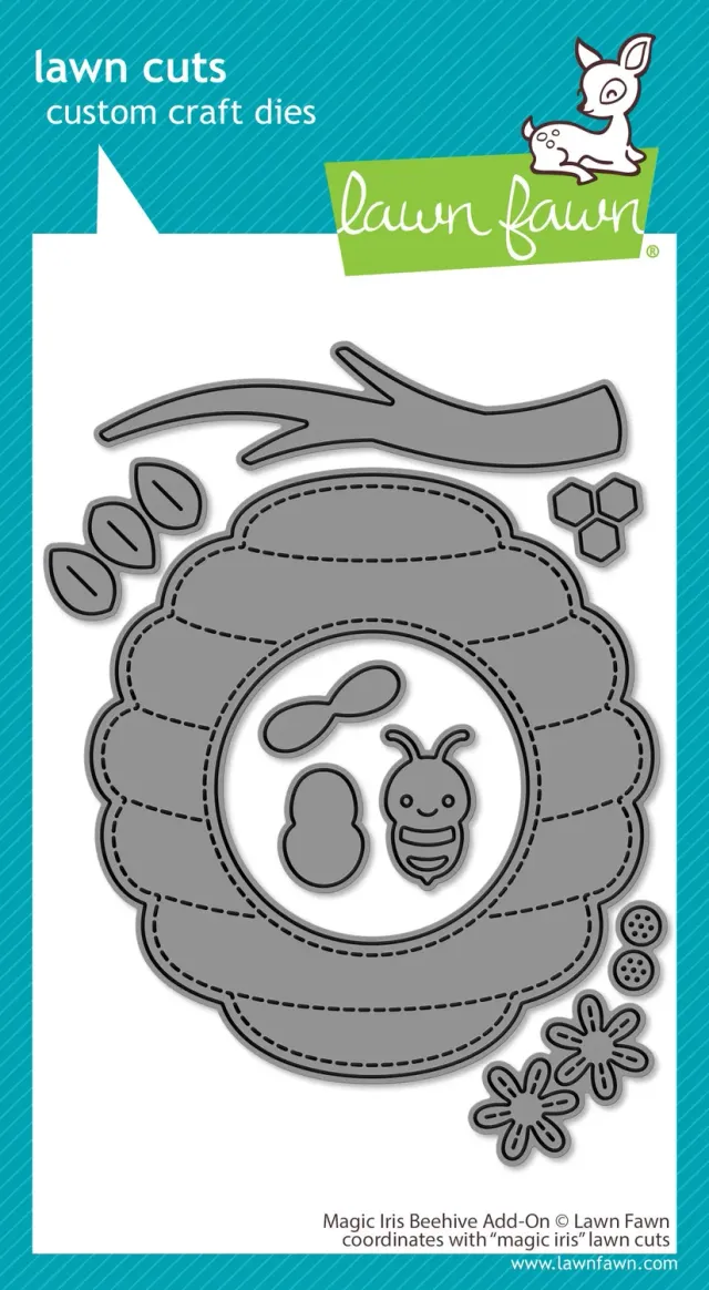 Lawn Fawn Magic Iris Beehive Add-On Stanzschablonen Biene