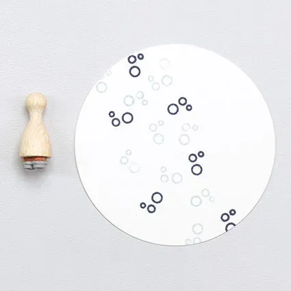 Perlenfischer Luftblasen Stempel Muster 9x6 mm