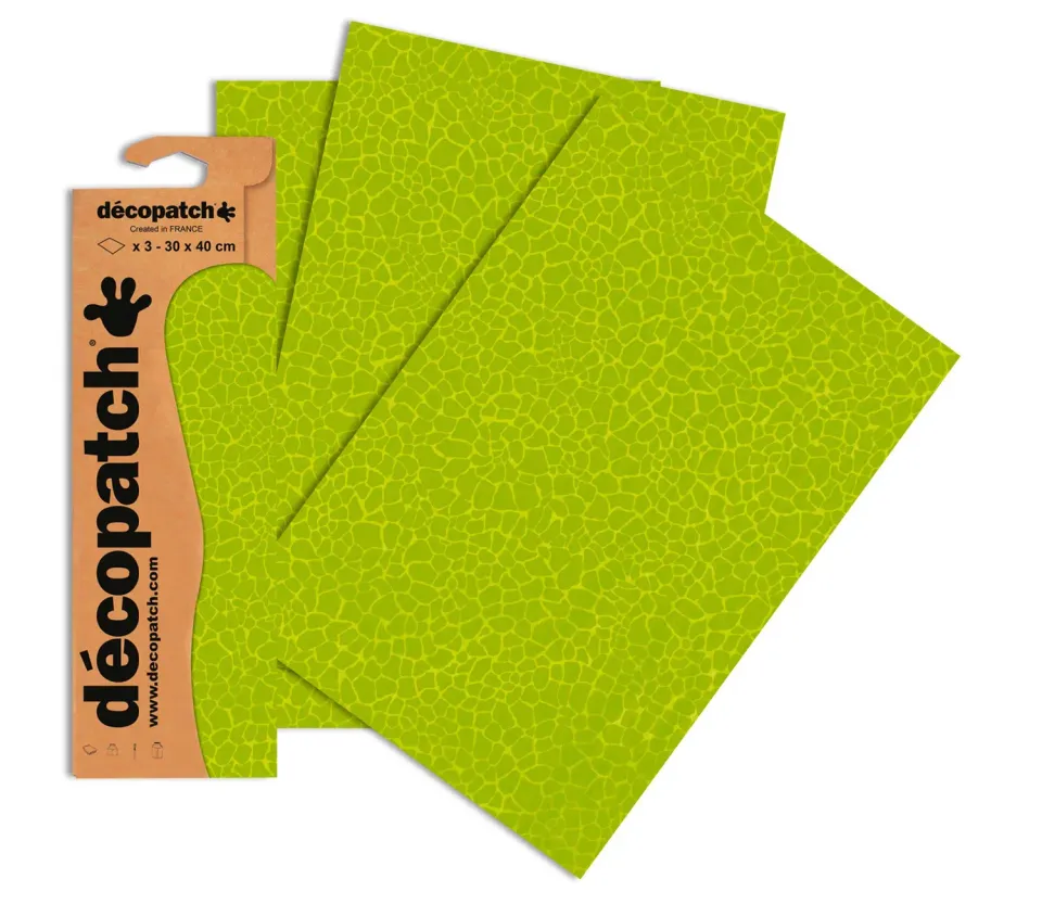 décopatch C531O Papier No.531 Giraffe grün 3 Bögen
