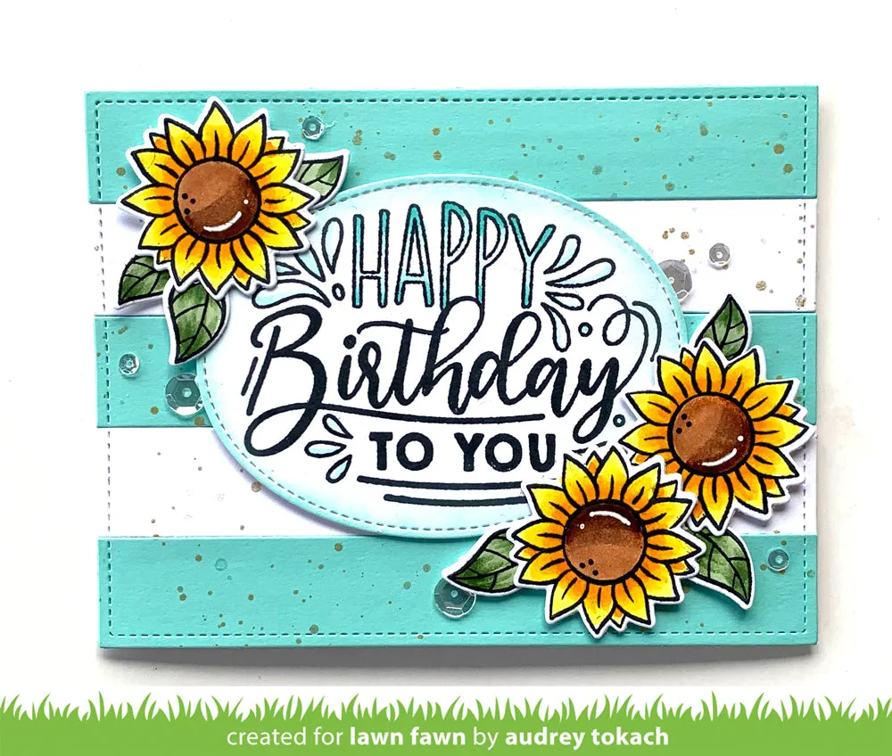 Lawn Fawn Giant Birthday Messages Stempelset Geburtstag groß