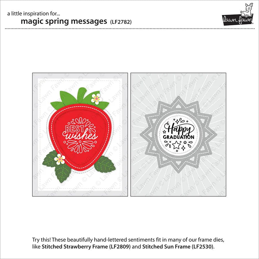 Lawn Fawn Magic Spring Messages Stempelset Frühlingssprüche