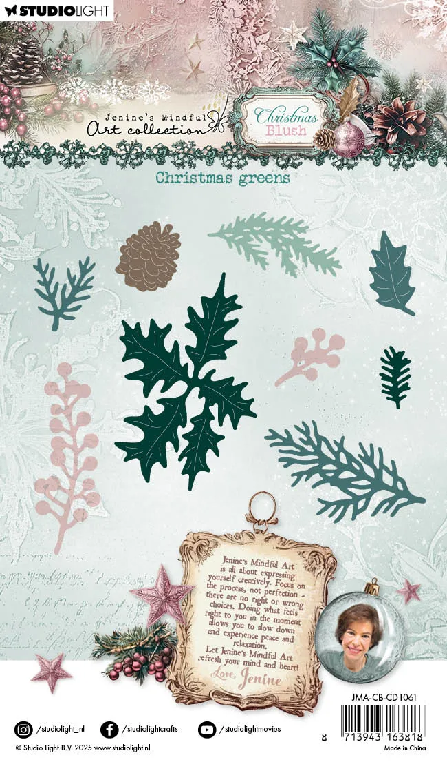 Jenine's Mindful Art Christmas Blush Stanzschablone Greens