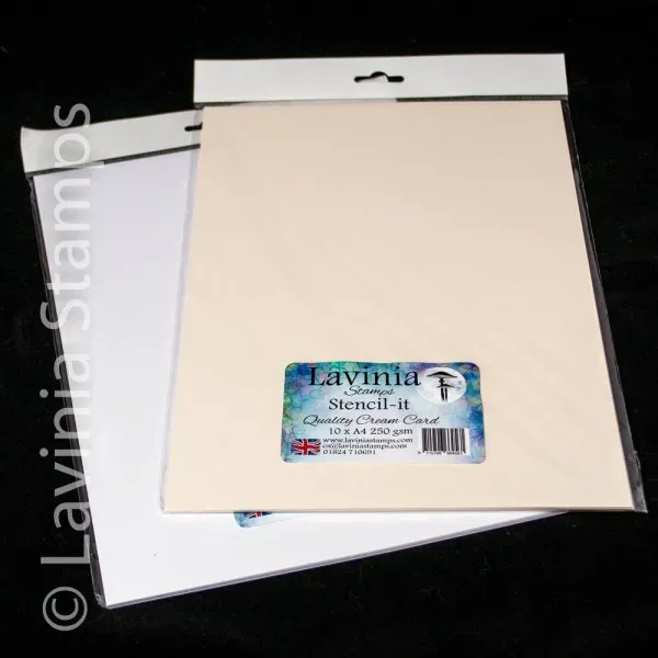 Lavinia Stencil It Bastelkarton A4 creme 1 Bogen