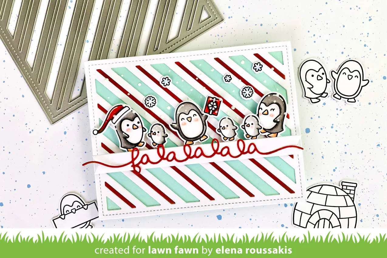 Lawn Fawn LF2705 Peppermint Stripes Backdrop Stanzen