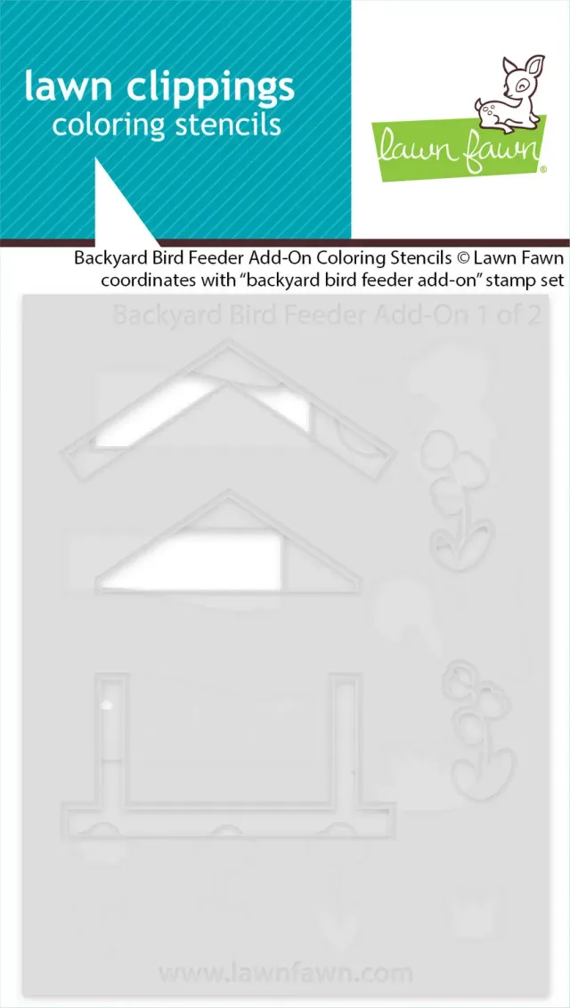 Lawn Fawn Backyard Bird Feeder Add-On Coloring Stencils
