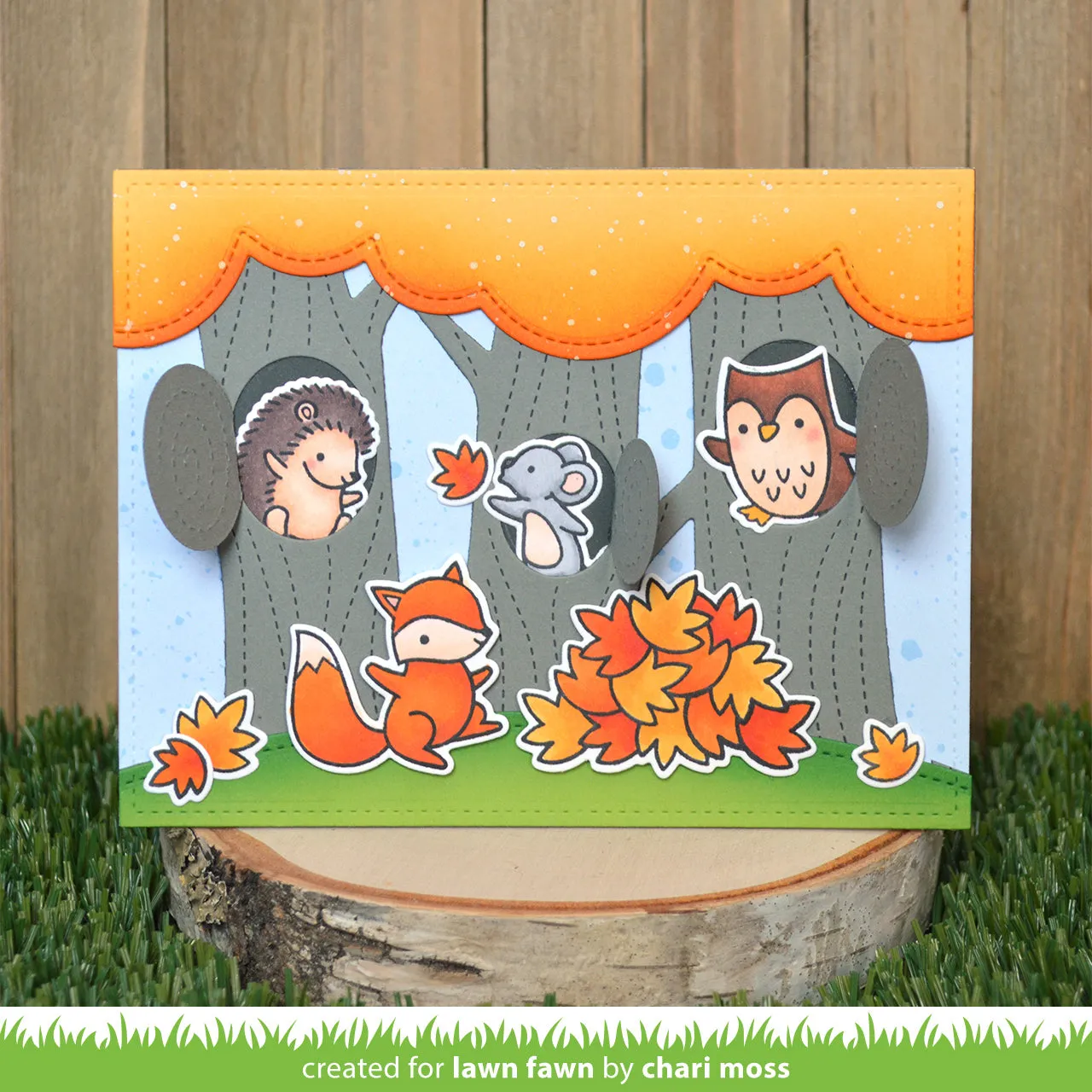 Lawn Fawn Lawn Cuts Lift the Flap Tree Backdrop Stanze