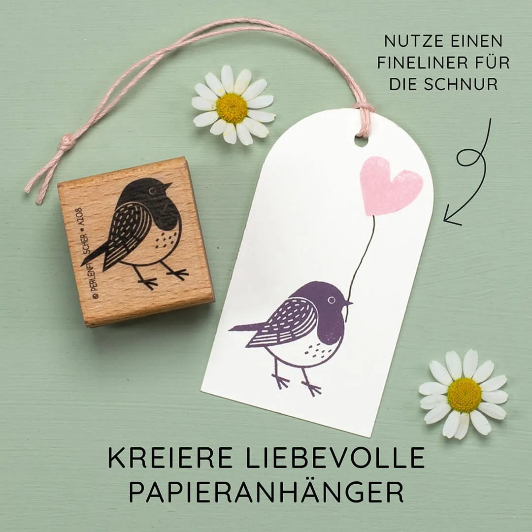 Perlenfischer 100 Papertags halbrund 75x42 mm weiß