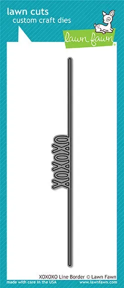 Lawn Fawn XOXOXO Line Border Stanze Liebe 14,6cm