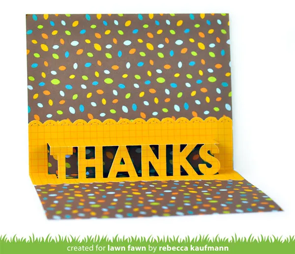 Lawn Fawn Pop-Up Thanks Stanzschablone Danke interaktiv