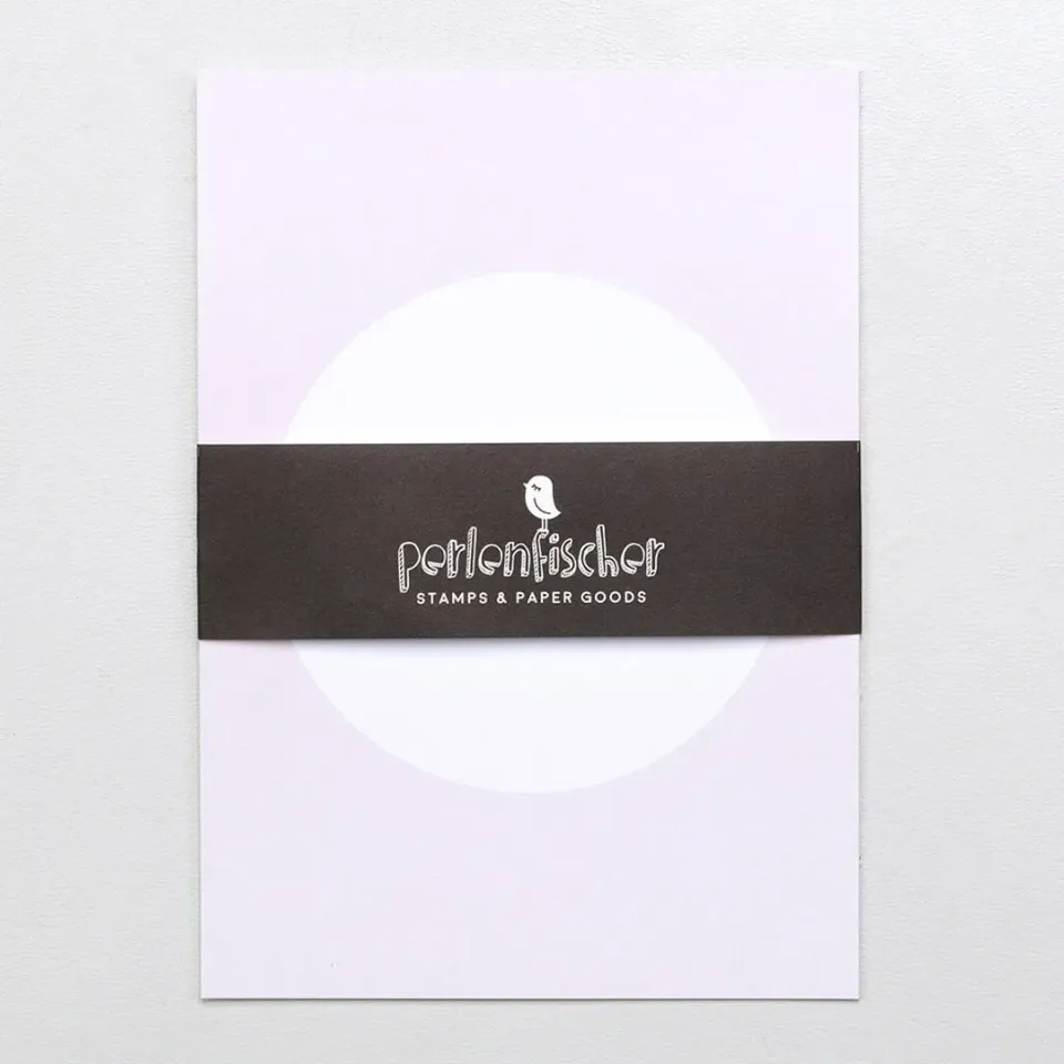 Perlenfischer Dot Postkarten Soft Lavendel 5er glatt 350g