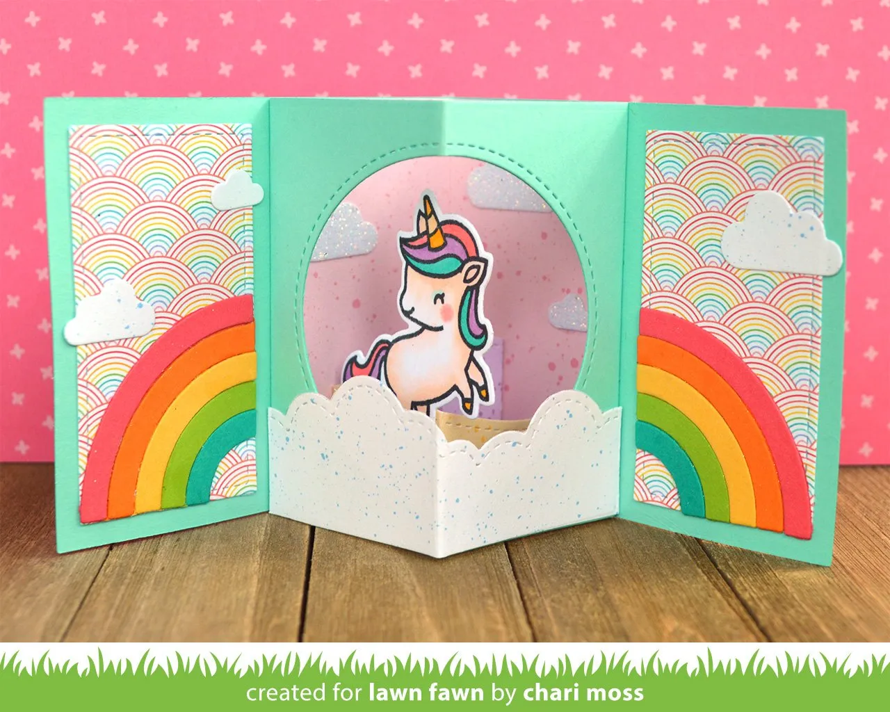 Lawn Fawn A Little Sparkle Stempel Einhorn