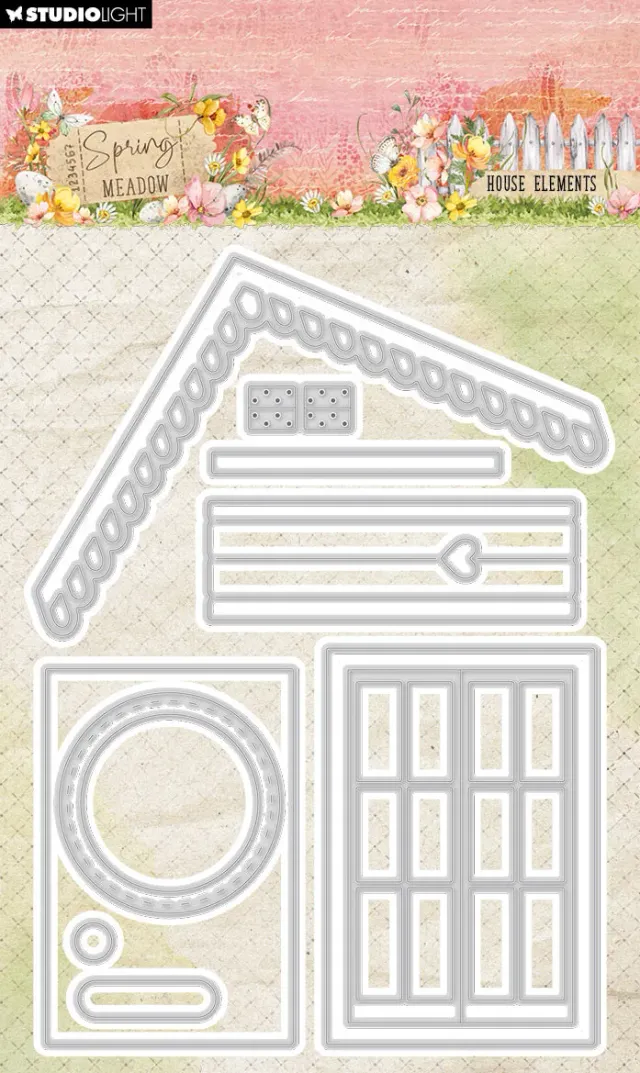 Studio Light Spring Meadow Stanzschablone House Elements