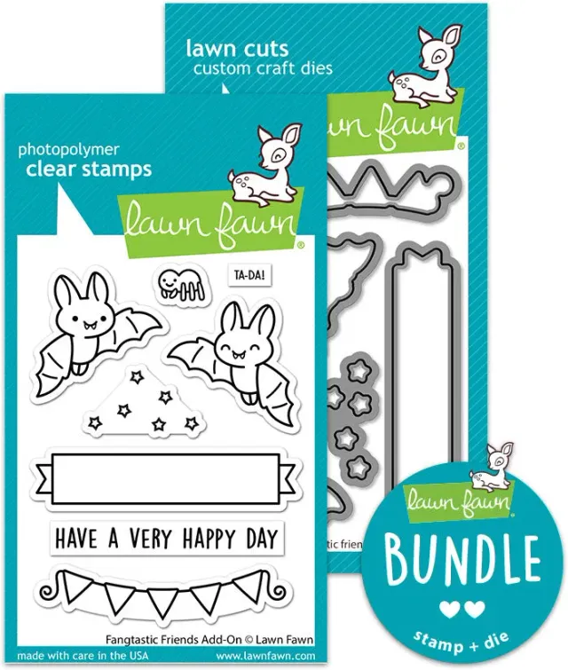 Lawn Fawn Fangtastic Friends Add-On Stempel Stanzen Halloween
