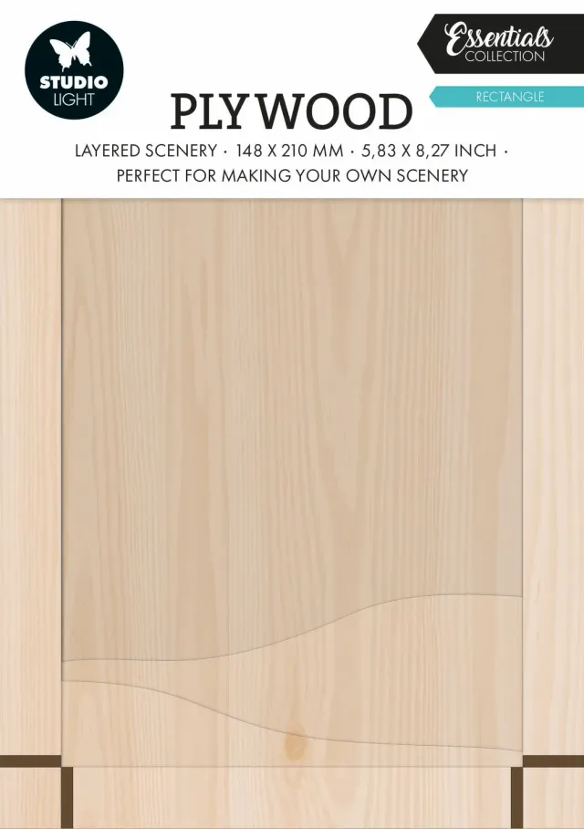 StudioLight Essentials Plywood Scenery Rechteck Holzdekor 148x210mm