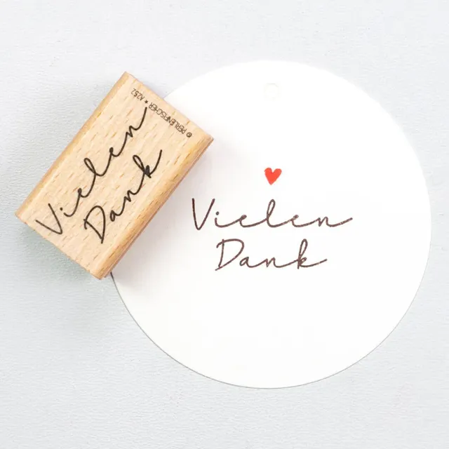 Perlenfischer Vielen Dank Stempel 37x16 mm Schrift