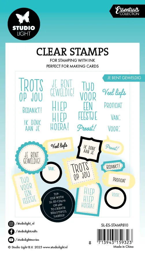 StudioLight Essentials Klarsichtstempel Je bent geweldig