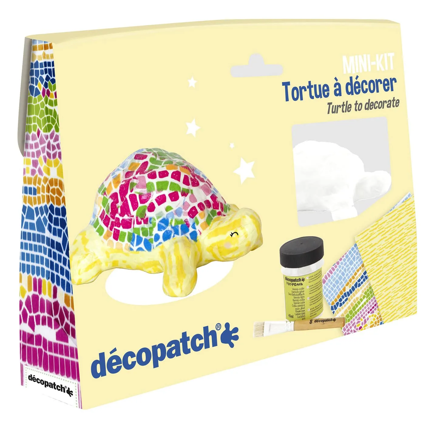 décopatch KIT010O Bastel Set Pferd Pappmaché rosa-lila