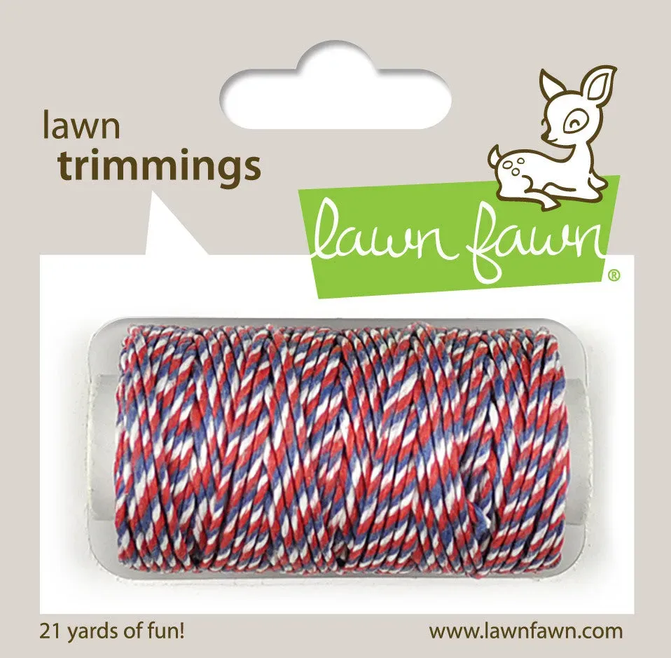 Lawn Fawn Liberty Hanfkordel rot-weiß-blau 19m