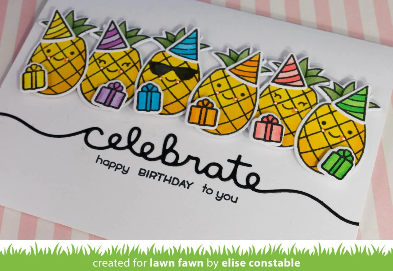 Lawn Fawn Tiny Tag Sayings Birthday Stempelset englisch