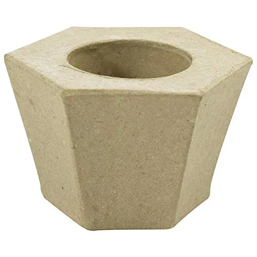 Décopatch Kerzenhalter Pappmaché 8x8x5 cm Deko-Bastelrohling